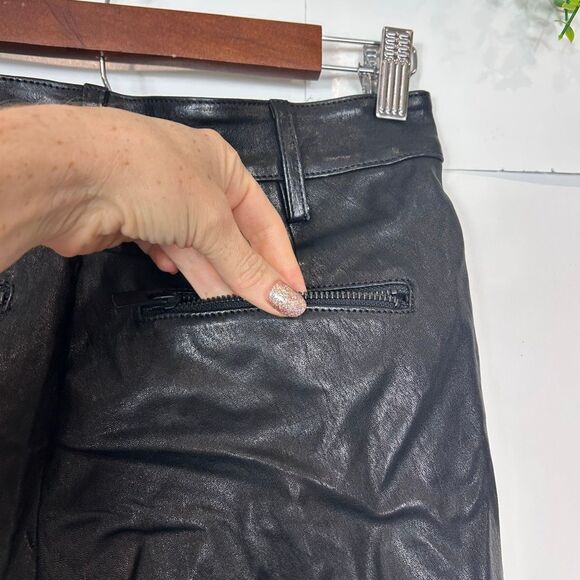 J Brand Jeans Womens 26 Black Dyed Stretch Lamb Leather Skinny High Rise Pants - Picture 16 of 16